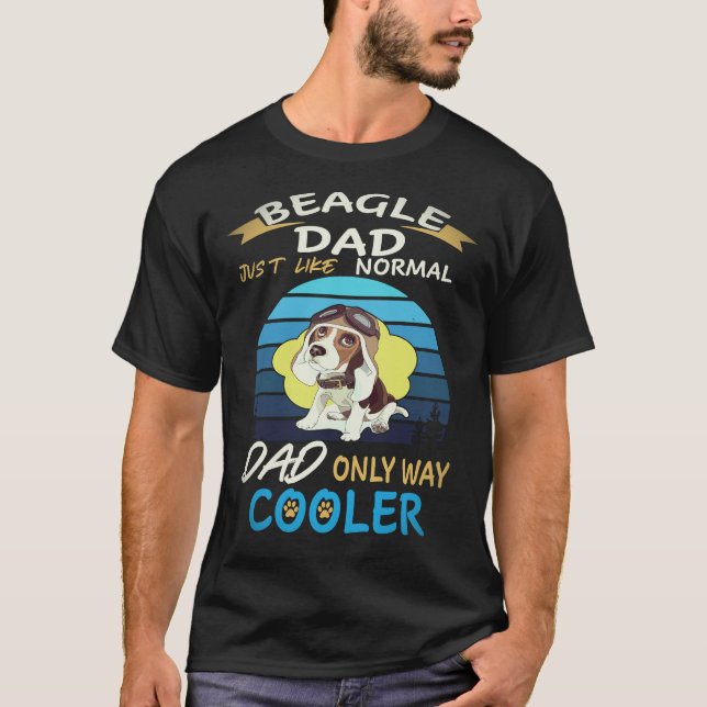 30 Pappa - Beagle Pappa Kylare Beagle T Shirt (Framsida)