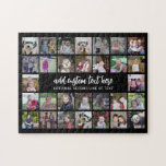 30 rutnät för fotokollage - 2 textrutor - svart vi pussel<br><div class="desc">Använda 30 SQUARE-foton som skapar en personlig fotokollage. Den här moderna, rena layouten innehåller 2 textblock - 1 i ett trendig-skript och 1 i ett sansserif-teckensnitt för att lägga till en familj namn eller namn. Bakgrunden färg kan ändras i anpassningsområdet. ***För bästa resultat för den här multifotolayouten - skörd dina...</div>