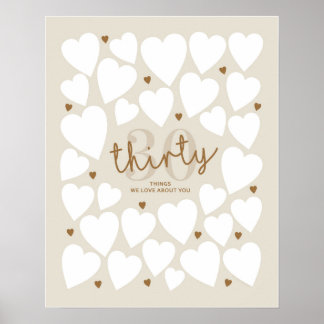 30 Sak Vi Kärlek om dig Poster