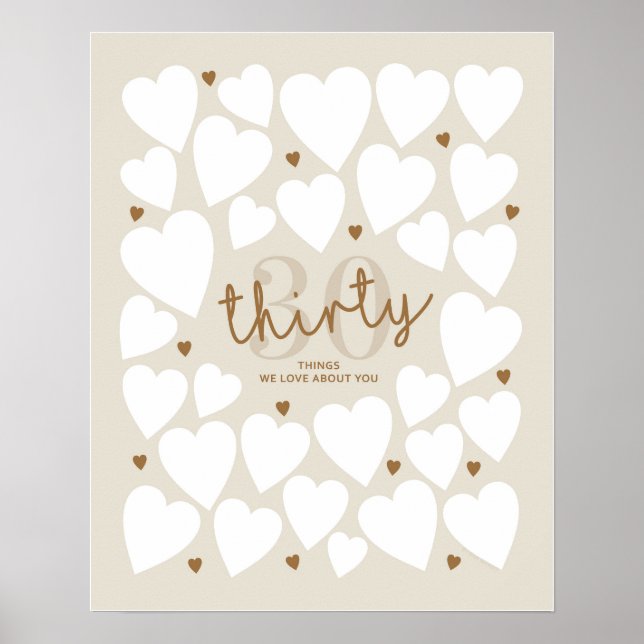 30 Sak Vi Kärlek om dig Poster (Framsidan)