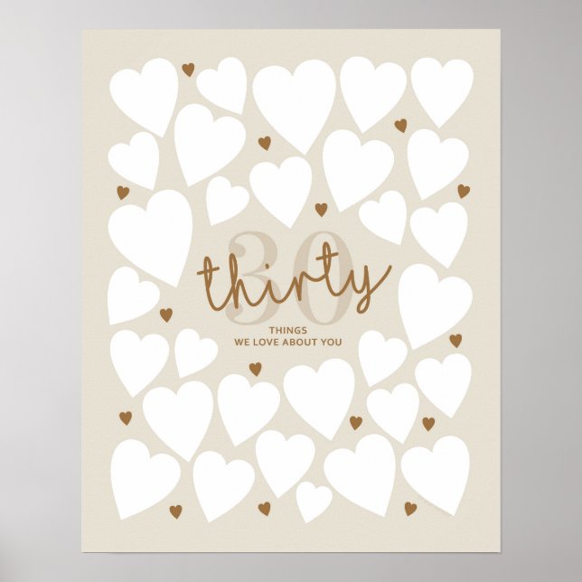 30 Sak Vi Kärlek om dig Poster (Framsidan)