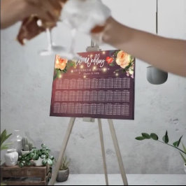 30 sittdiagram för den röda Blommigten Bröllop i B Poster