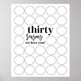 30 skäl till att vi Kärlekar er födelsedag insjukn Poster