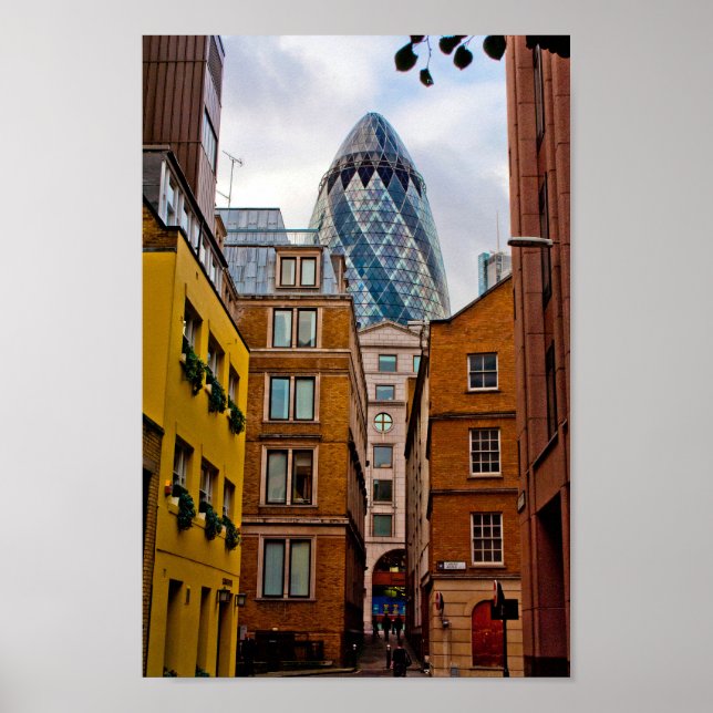 30 St Mary Ax The Gherkin London England Poster (Framsidan)