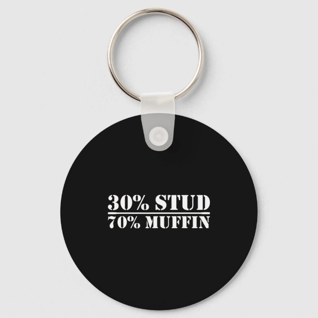 30% Stud 70% Muffin Funny Father's Day Valentines  Nyckelring (Framsida)