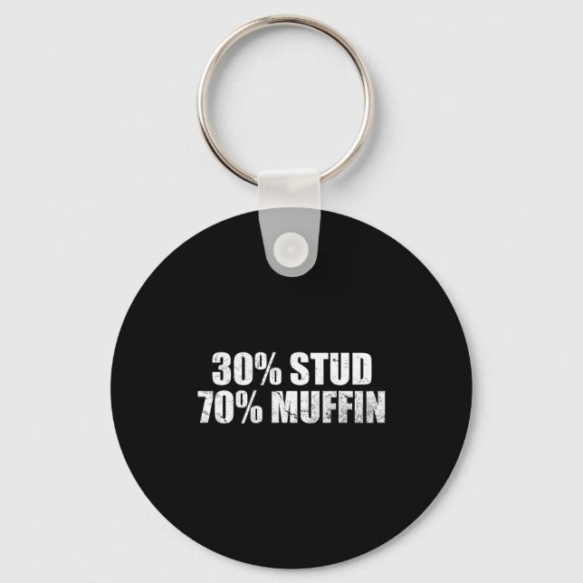 30% Stud 70% Muffin Funny Father's Day Valentines  Nyckelring (Framsida)