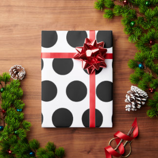 30 tum * 60 Feet Glossy Polka Wrapping Papper Presentpapper