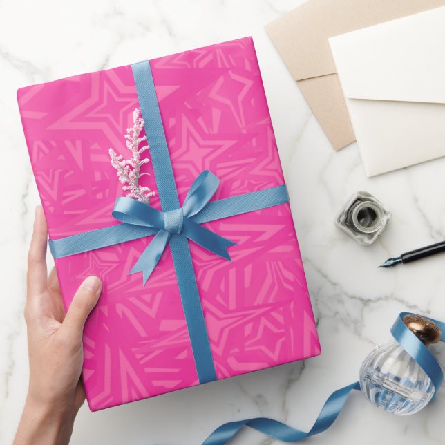 30 tum x 60 fot Geometric Patterned Glossy Presentpapper (Gifting)
