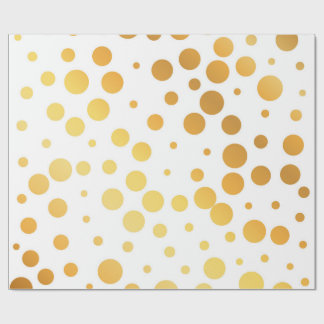 30 tum x 60 fot Golden Polka Matte Presentpapper