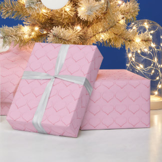 30 tum x 60 fot Rosa Hjärtan Inpackningspapper Presentpapper