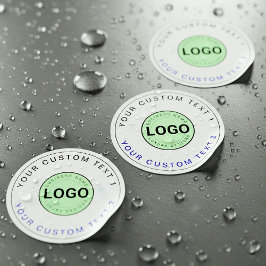30 Waterproof Stickers (Business Logo, Brand Text)