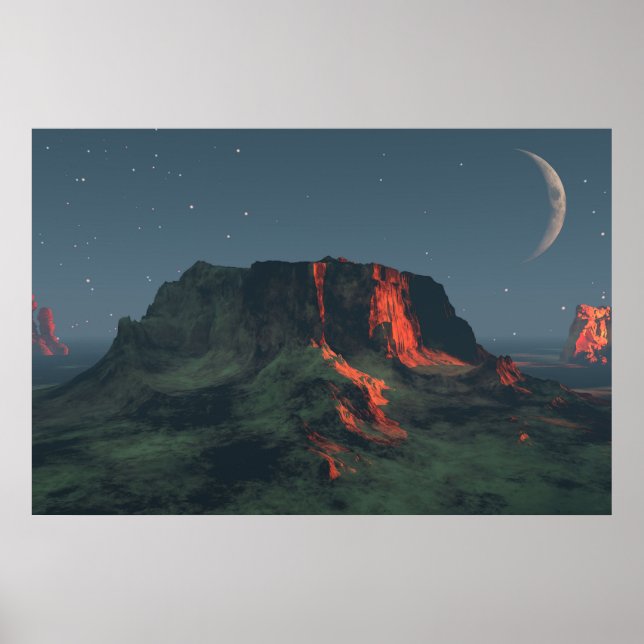 30" x 24" pappersaffisch med "Desert Monuments"-bi Poster (Framsidan)