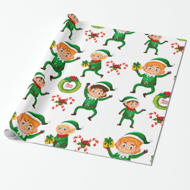 30 x 6' Figursättning Papprare, Glossningsradbrytn Presentpapper (Utrullad)