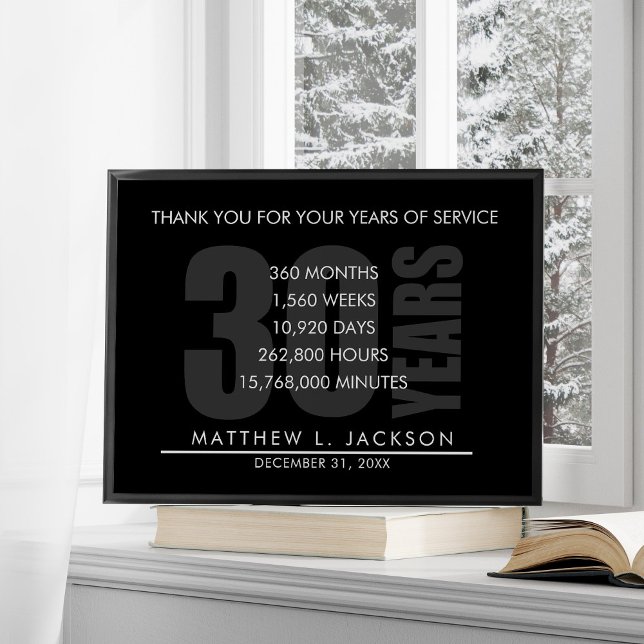 30 Years Retirement or Employee Appreciation Gift Poster (Skapare uppladdad)