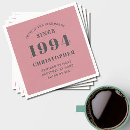 30års födelsedag 1994 Dusty Rosa Pappersservett