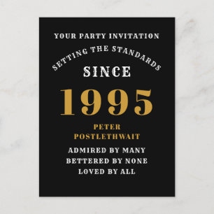 30års födelsedag 1995 Svarta Guld Vykort