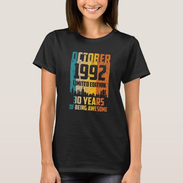 30års födelsedag 30 år Fantastisk sedan oktober 19 T Shirt (Framsida)