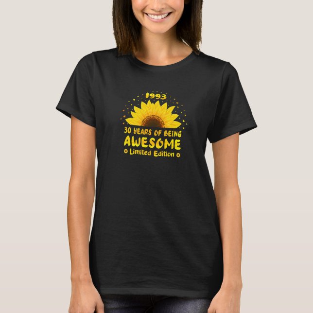 30års födelsedag 30 år gamla Solrosblommor Älskare T Shirt (Framsida)