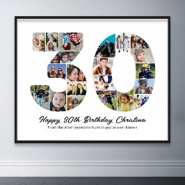 30års födelsedag 30-årsdag för fotokollage poster