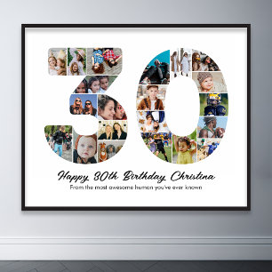 30års födelsedag 30-årsdag för fotokollage poster
