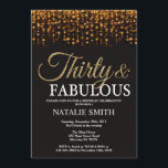 30års födelsedag 30 och Fabulous Guld Glitter Inbjudningar<br><div class="desc">30års födelsedag inbjudan. Trettio och Fabulous. Svarta och Guld. Guld Glitter. Vuxens Födelsedagsfest. För manar eller Kvinnor.
Om du vill göra ytterligare anpassningar klickar du på knappen Anpassa och användor verktygen som är utformat för att ändra mallen.</div>