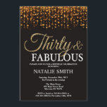30års födelsedag 30 och Fabulous Guld Glitter Inbjudningar<br><div class="desc">30års födelsedag inbjudan. Trettio och Fabulous. Svarta och Guld. Guld Glitter. Vuxens Födelsedagsfest. För manar eller Kvinnor.
Om du vill göra ytterligare anpassningar klickar du på knappen Anpassa och användor verktygen som är utformat för att ändra mallen.</div>