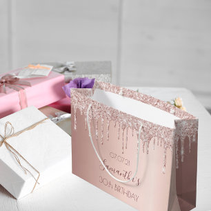 30års födelsedag 30 ro guld glitter droppar rosa