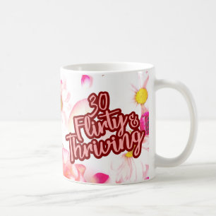 30års födelsedag 30 Vänd och Thriving Roligt Rosa Kaffemugg