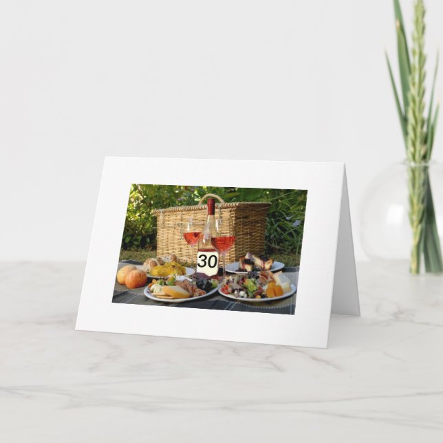 30års födelsedag=ÅLDRAS BÄTTRE ÄN BRA VIN Kort (Framsida)