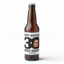 30års födelsedag anpassningsbar fotot namn-etikett