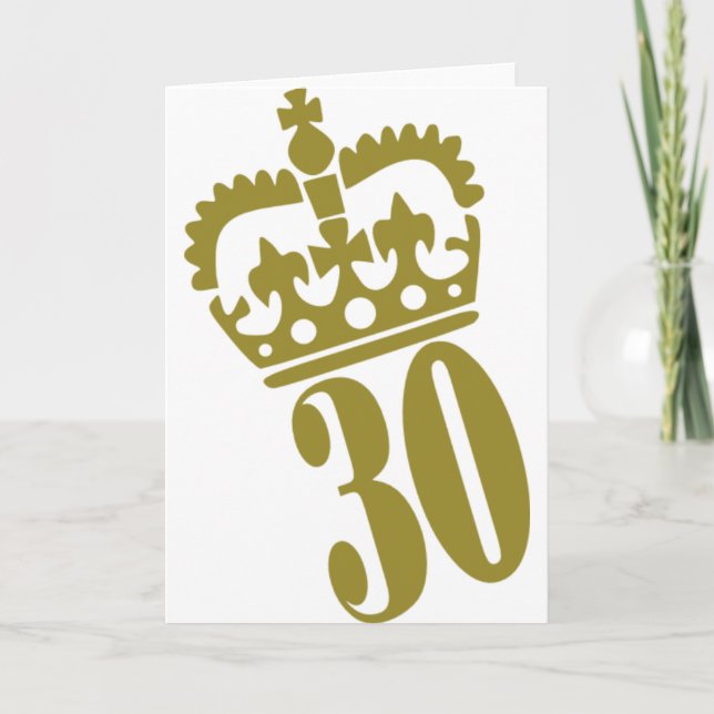 30års födelsedag - antal - trettio kort (Framsida)