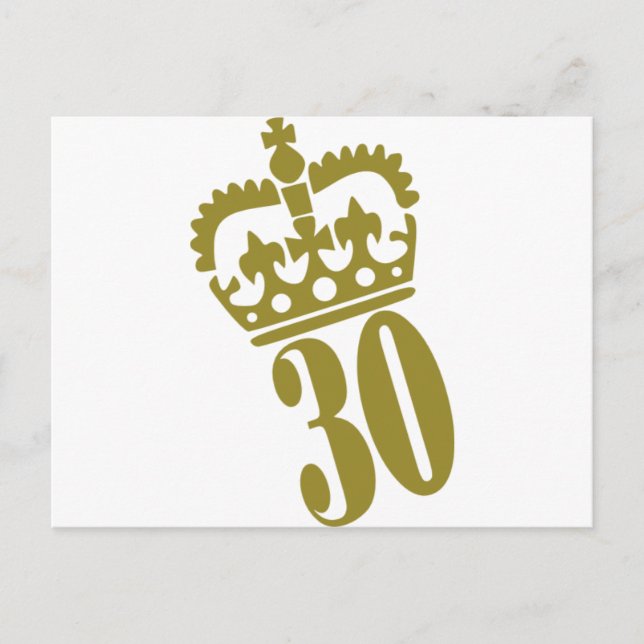 30års födelsedag - antal - trettio vykort (Framsida)