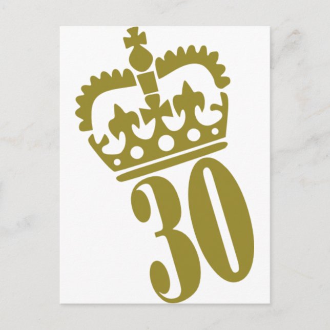 30års födelsedag - antal - trettio vykort (Framsida)
