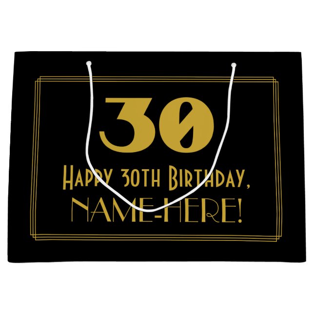 30års födelsedag - Art Deco Inspired Titta "30" &  (Framsidan)