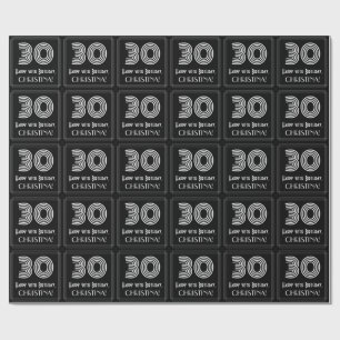 30års födelsedag: Art déco inspirerad Look "30" Presentpapper