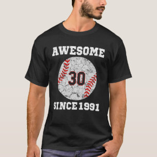 30års födelsedag Baseball Älskare Gift 30 år gamma T Shirt