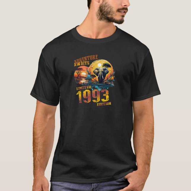 30års födelsedag Begränsad 1993 Edition Elefantbac T Shirt (Framsida)