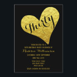 30års födelsedag Black och Faux Guld Heart Inbjudningar<br><div class="desc">30års födelsedag Black and Faux Guld Heart Design . Det här är ett redo för mall där du kan lägga till party-information till. Om du vill ändra bakgrunden färg i teckensnittet klickar du på anpassa ytterligare i slutet av mallen.</div>