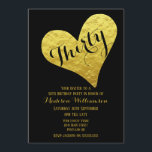 30års födelsedag Black och Faux Guld Heart Inbjudningar<br><div class="desc">30års födelsedag Black and Faux Guld Heart Design . Det här är ett redo för mall där du kan lägga till party-information till. Om du vill ändra bakgrunden färg i teckensnittet klickar du på anpassa ytterligare i slutet av mallen.</div>