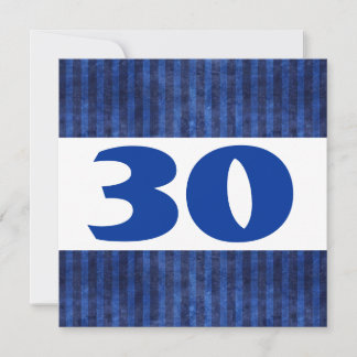 30års födelsedag Blue Rand Modern W867 i Party Inbjudningar