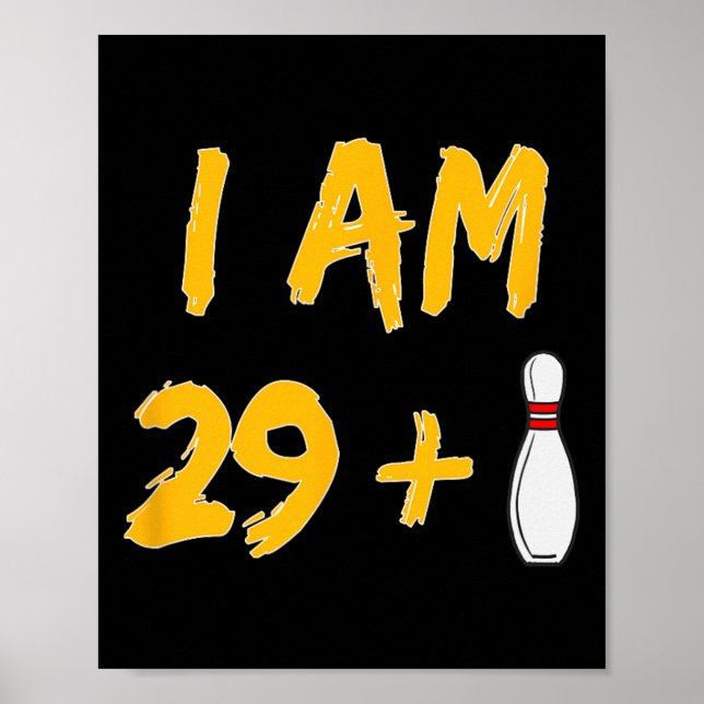 30års födelsedag Bowling Shirt Bowlareare Gift Par Poster (Framsidan)