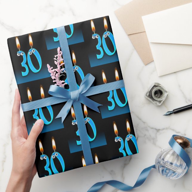 30års födelsedag Candles med Eyebullar Presentpapper (Gifting)