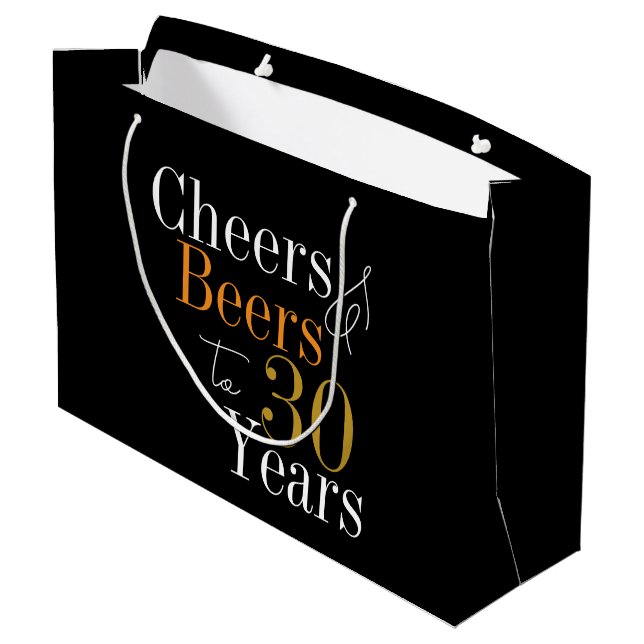 30års födelsedag Cheers and Öl Party Favor (Baksidan Vinklad)