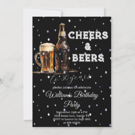 30års födelsedag Cheers och Öl till 30 år Inbjudningar