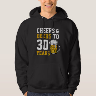 30års födelsedag Cheers & Öl till 30 år Hoodie