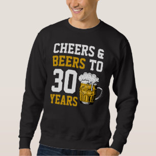 30års födelsedag Cheers & Öl till 30 år Lång Ärmad Tröja