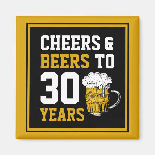 30års födelsedag Cheers & Öl till 30 år Magnet