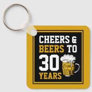 30års födelsedag Cheers & Öl till 30 år Nyckelring