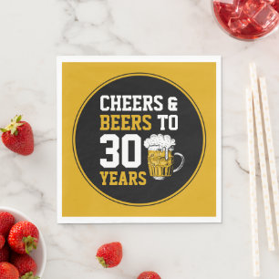 30års födelsedag Cheers & Öl till 30 år Pappersservett