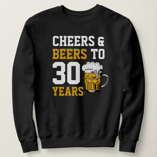 30års födelsedag Cheers & Öl till 30 år T Shirt (Design framsida)